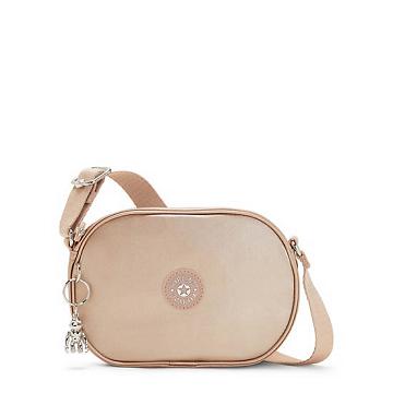 Kipling Gema Metallic Crossbody Bags Gold Charm Metallic | CA 1167QM